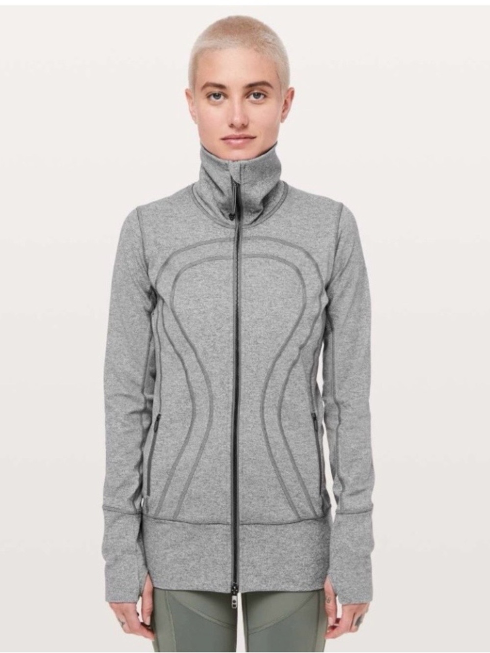 lululemon athletica Gray Full-Zip Jacket